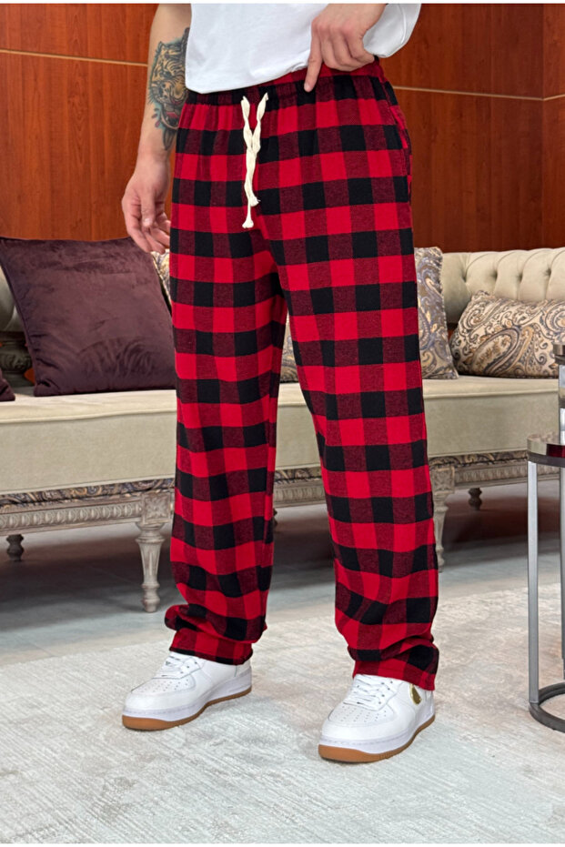 Ekose Pijama Altı - 1