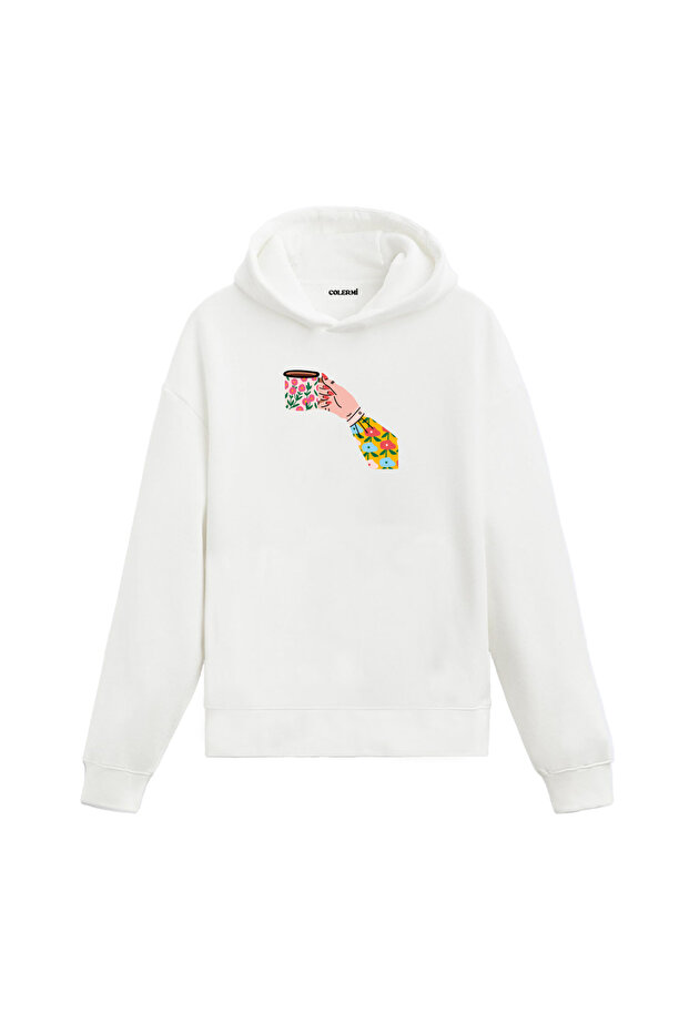 هوديي بتصميم فنجان قهوة مطبوع - 1