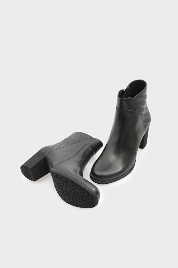 Hakiki Deri Topuklu Kadın Bot - 4