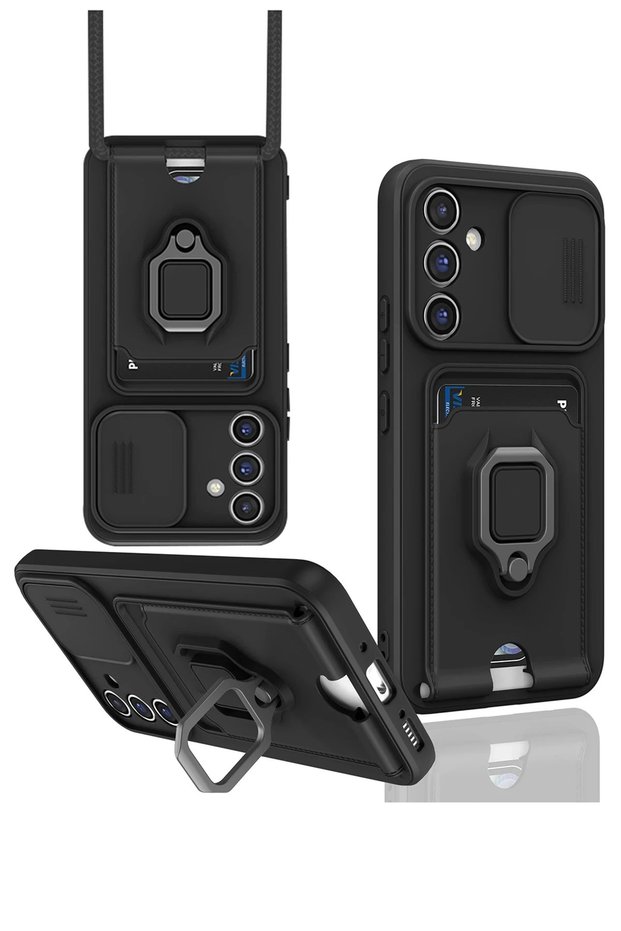 Mtxdpn Samsung Galaxy A36 Case Zuma Silicone with Ring and Business Card (115816) - Black