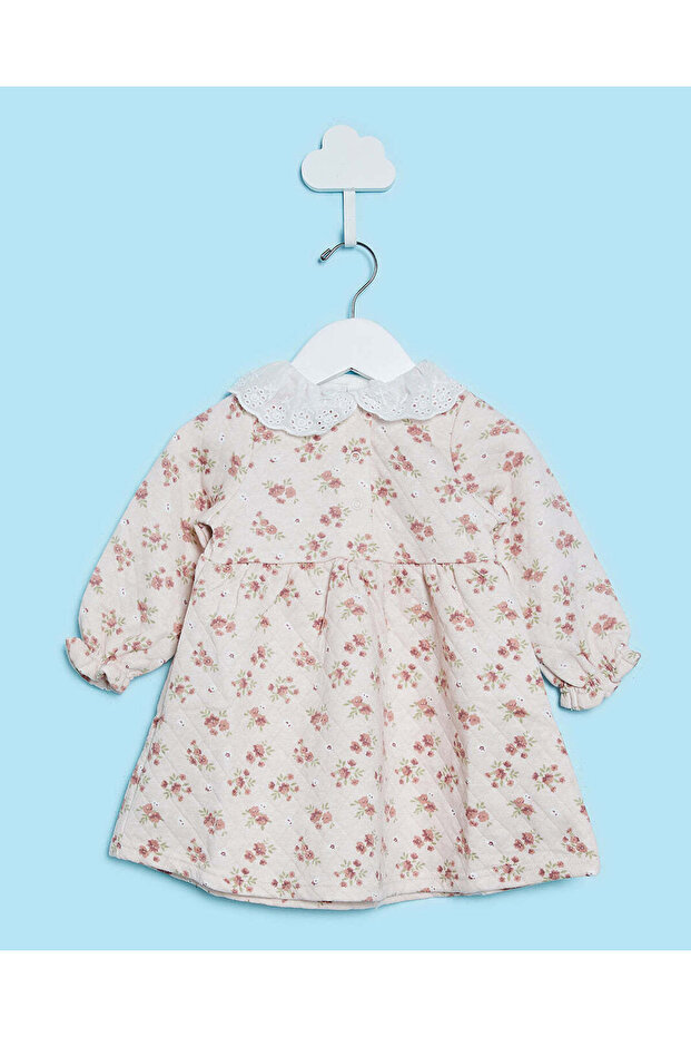 Infant Girls Pink Printed Dress