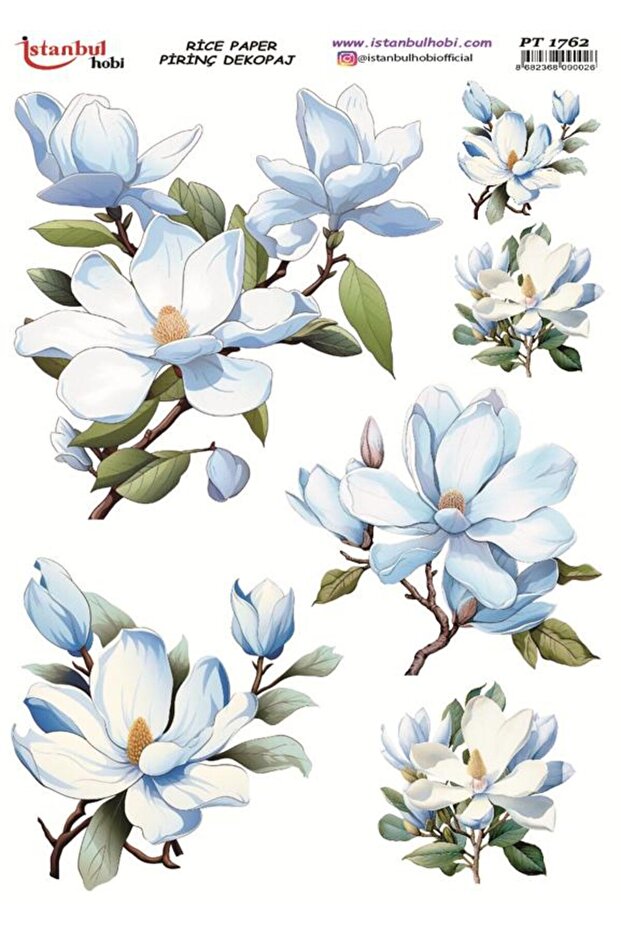Brass Decopage Paper 30X42Cm Pt-1762 Flower