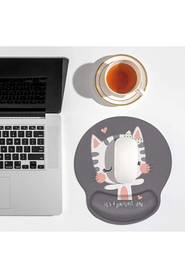 Comfortable Mouse Pad with Memory Foam Wrist Rest and Non-Slip Polyurethane Base - 2