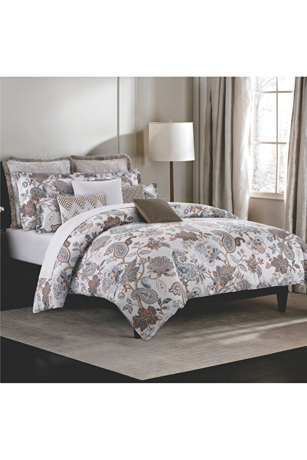 Pilgrim Grey | 100% Cotton Double 8-Piece Duvet Set | Black friday