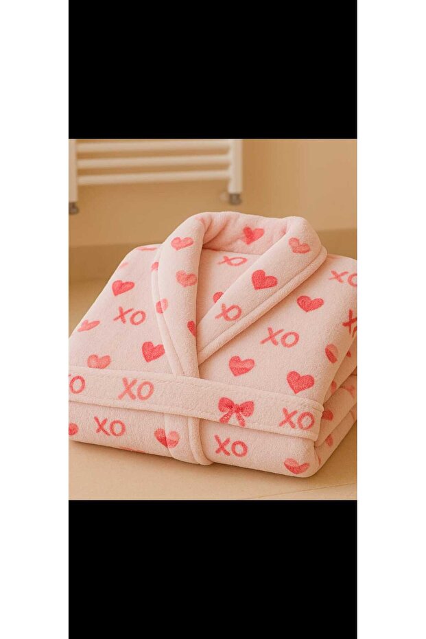 Kadife baskılı bornoz - 2