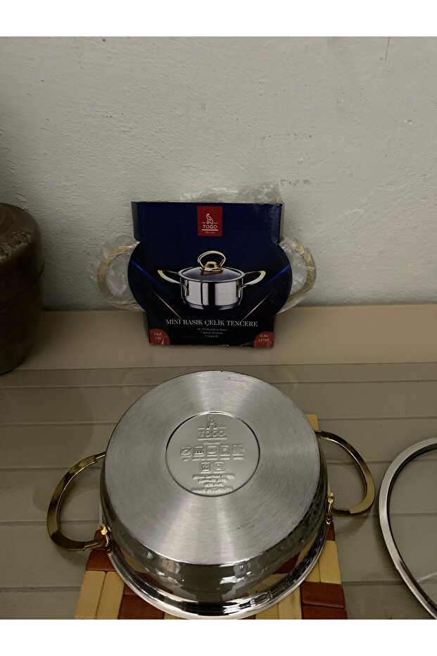 mini basık çelik tencere 14 cm - 4