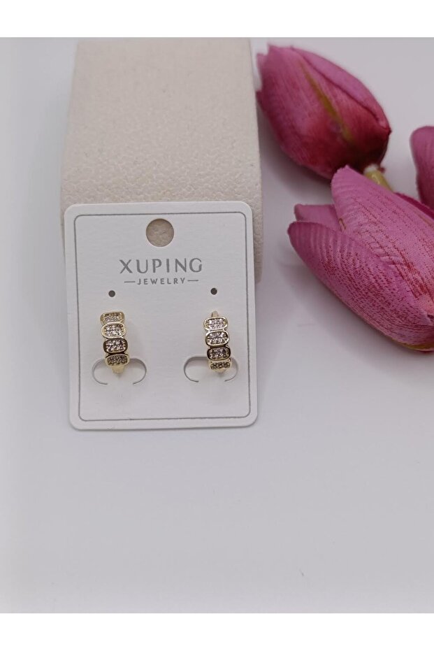 Gold, Stone, Minimalist, Xuping Earrings