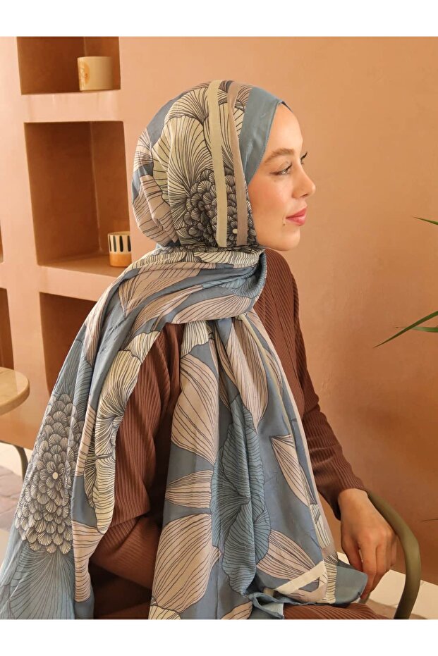 Seraflora Desen Bambu Şal - 1
