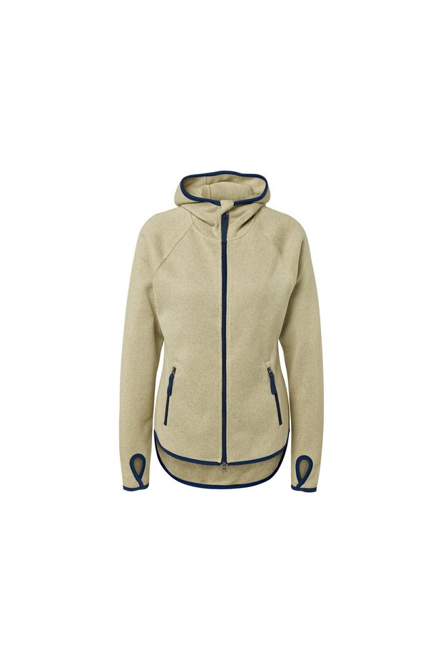Women's Knitted Fleece Jacket, Beige