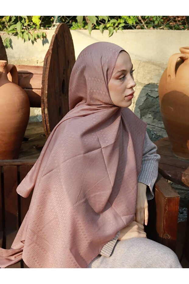 شال جاكار حريري بنمط فيسم - 3
