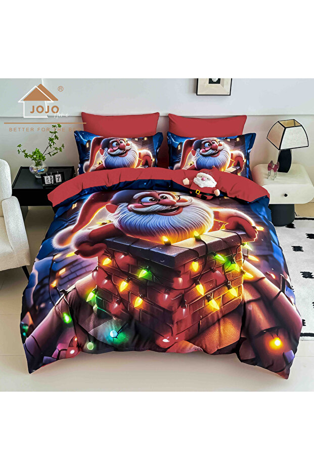 5D bedding set, 6 pieces, with elastic, Digital print, with elastic, 180x200cm, Luminite - 1