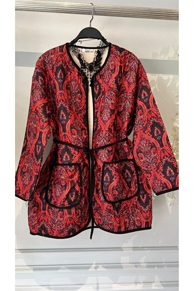 Desenli Kapitone Ceket - 1