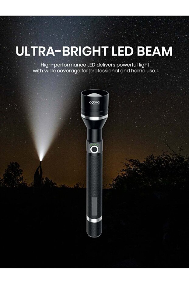 Rechargeable LED Flashlight 3SC – Ultra-Bright High Lumen Tactical Torch