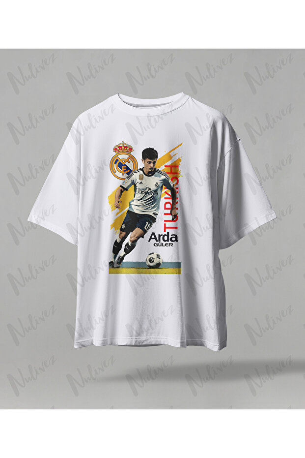 Arda Güler Design Printed High Quality Compact Unisex Oversized T-Shirt - 1