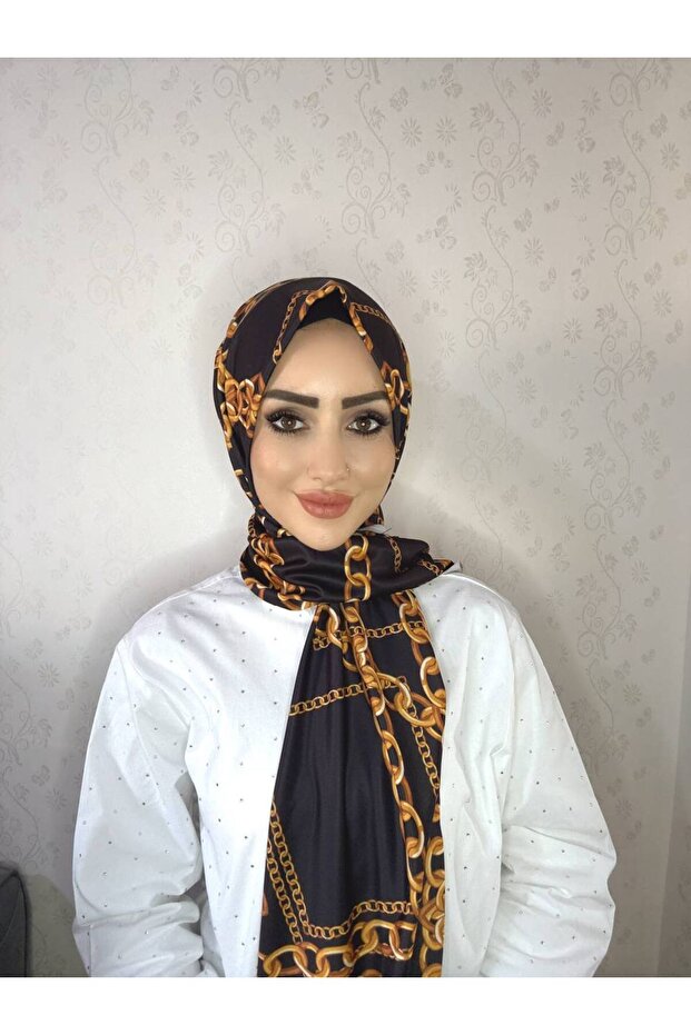 شال جاهز منقوش من طراز DP20 مع أزرار كبس من الأسفل
