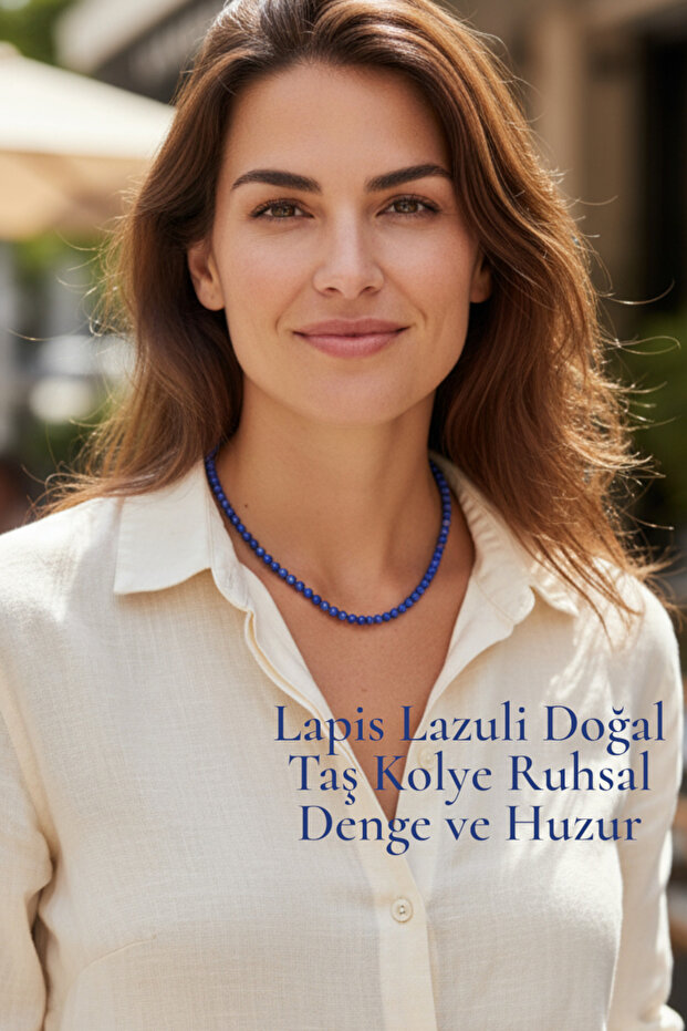 Lapis Lazuli Real Natural Stone Necklace 6 mm Elegant (Gift for Special Day)