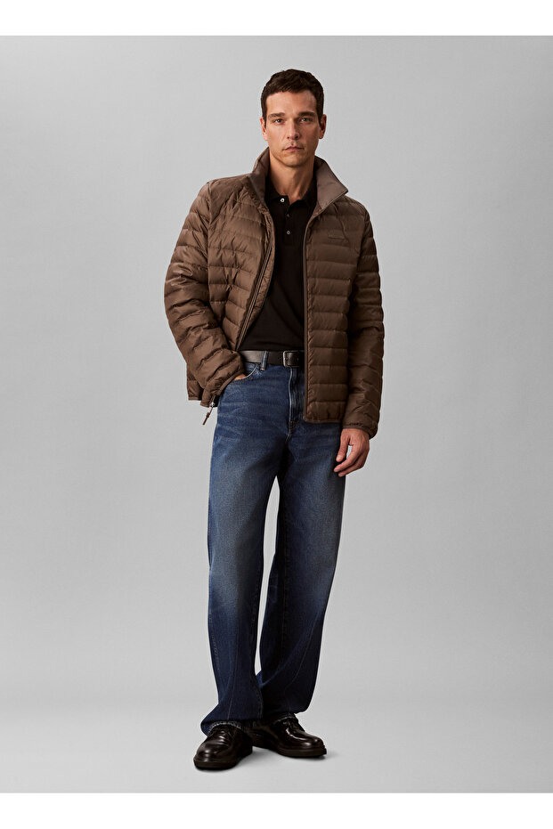 Brown Men's Coat Lv04Lc506Gvfk_Ls Lt Wt Nylon Channe