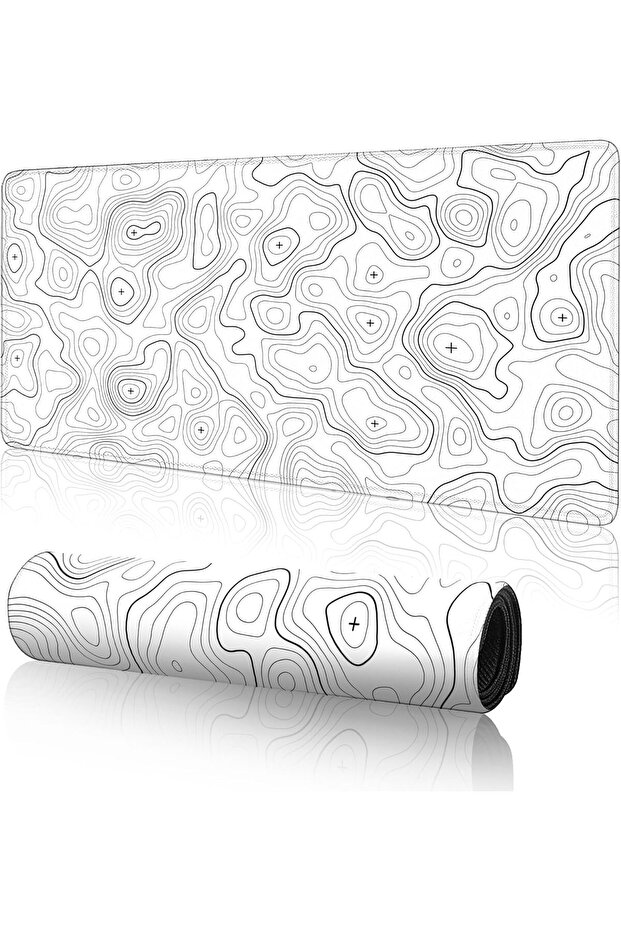 لوحة ماوس للألعاب ذات تصميم طبوغرافي - 1