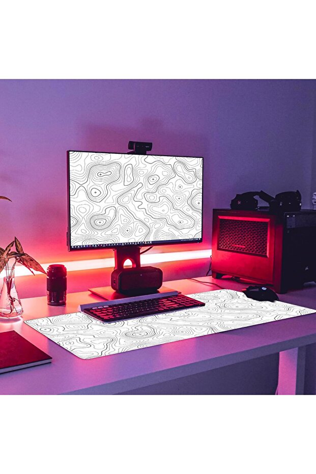 لوحة ماوس للألعاب ذات تصميم طبوغرافي - 7