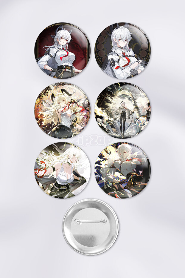 Zani Wuthering Waves Gacha Bag Ornament Badge Pin Button Badge Set (6 Pcs)