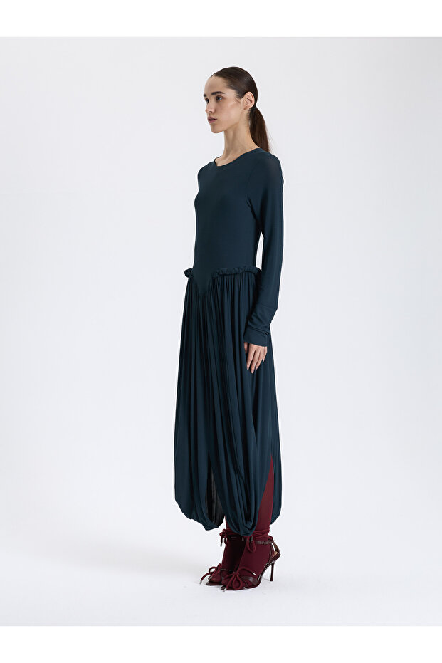 Piliseli Uzun Elbise - 3