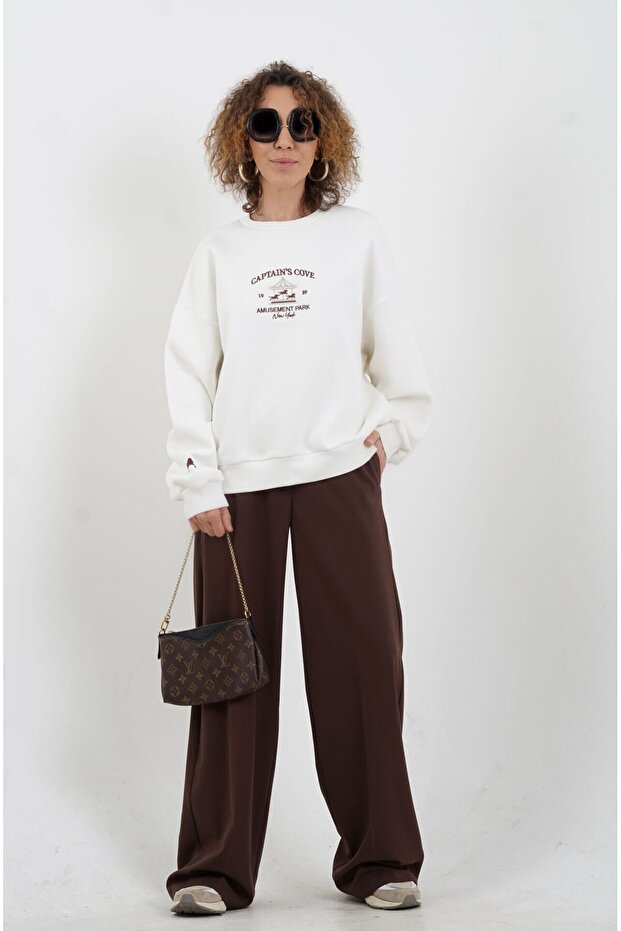 Brown Side Elasticated Trousers