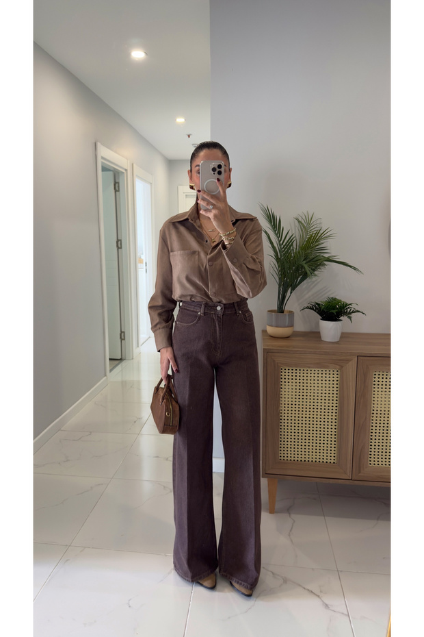 Dlvin Dora brown straight jeans