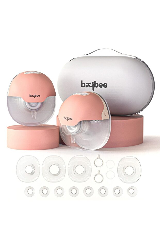 Electric Breast Pump With 3 Modes & 15 Suction Levels with LED Display - Double, Pink
