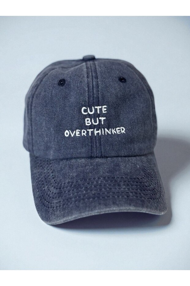 Cute But Overthinker Washed Cap