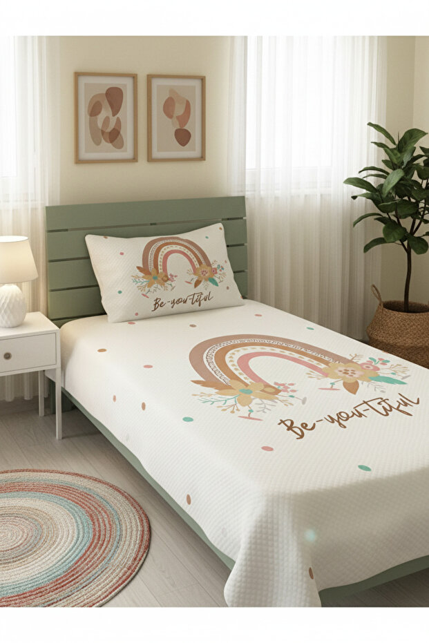 Colorful Children's Pique Set - Be-You-Tiful with Natural Design
