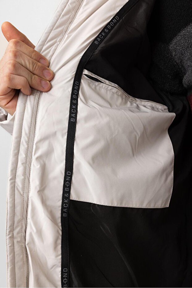 Taş Regular Fit Kapüşonlu Puffer Mont - 6