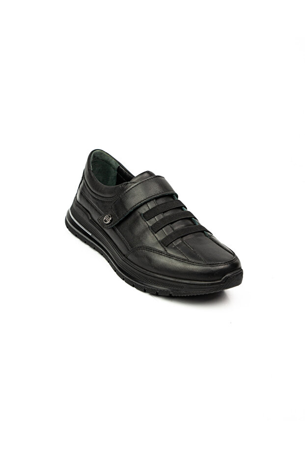 058 Black Leather Casual Women's Shoes
