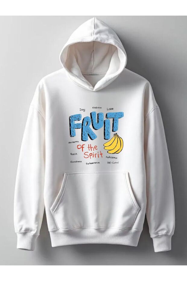 New Season Printed 3 Yarn Cotton Hooded Sweatshirt