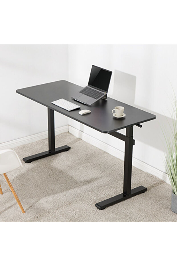 مكتب مستطيل يدوي للجلوس والوقوف - 2