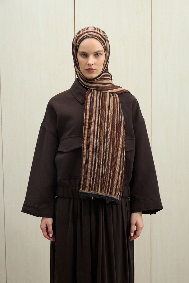 Ecru Dreams Muslin Shawl - Mocha