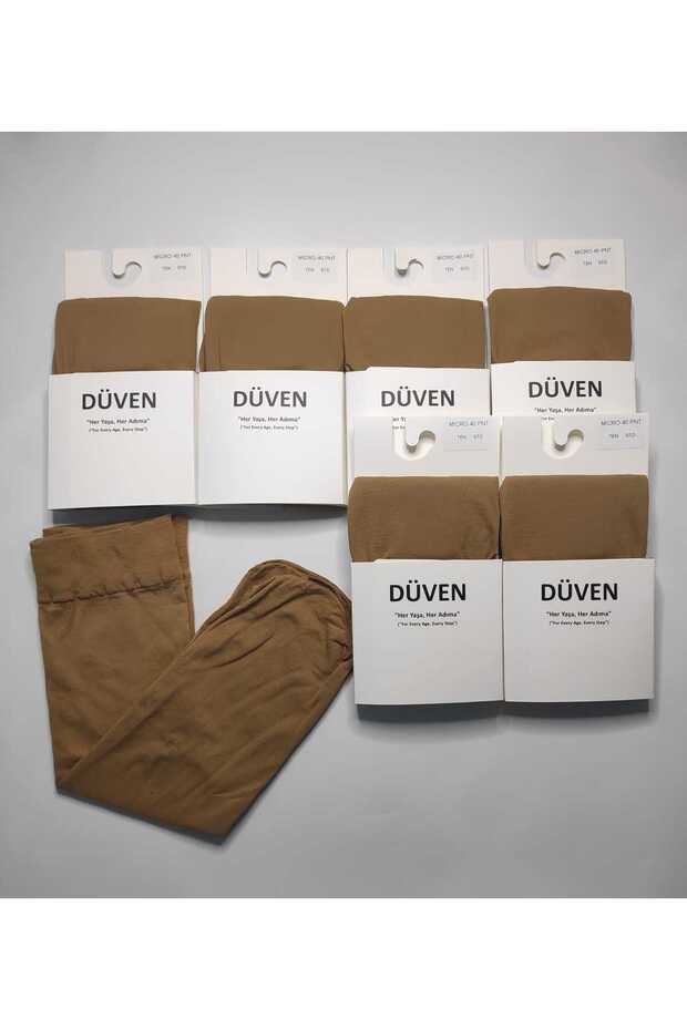 6 Pairs of Matte Textured 40 Den Medium Thick Muslin Knee-Length Pantyhose