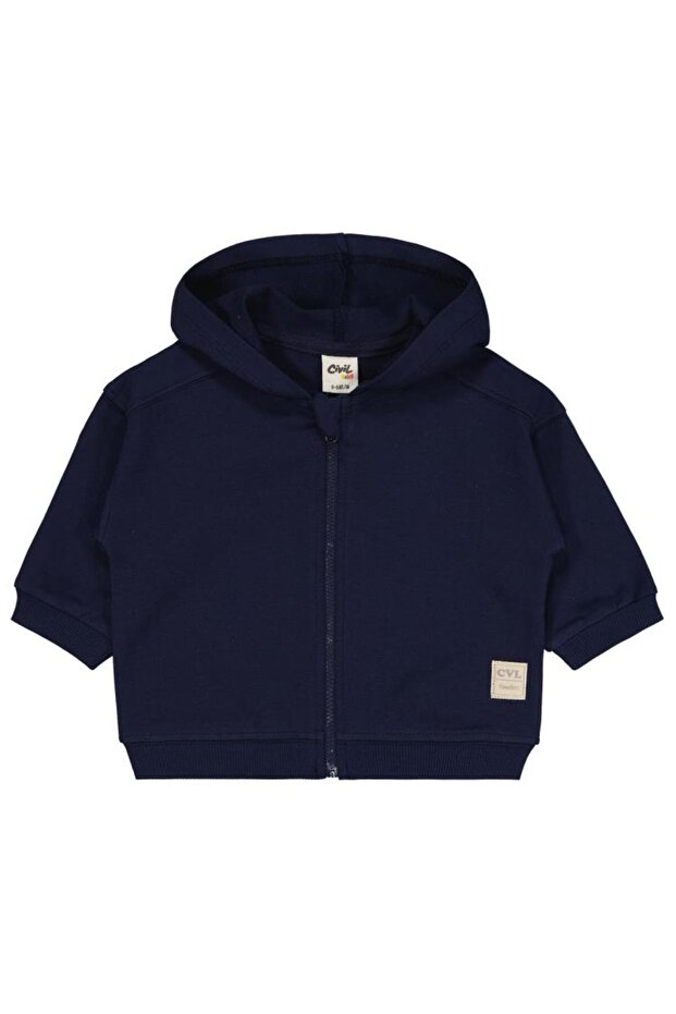 Civil Basic Timeless Hooded Cardigan for 6-18 Months - Navy Blue
