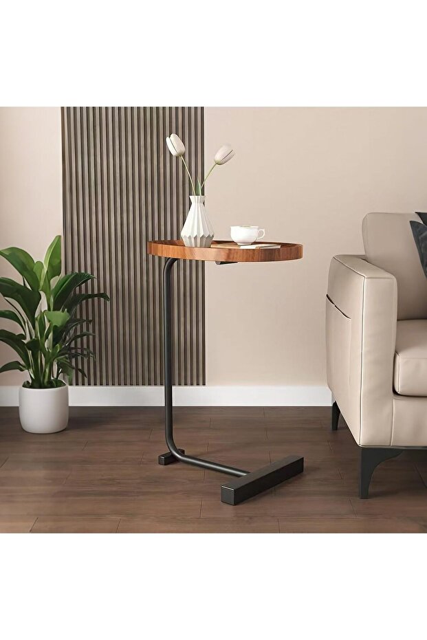 Coffee Table Sofa Side Table Double Layer C Shaped Square side table on wheels coffee table - 7