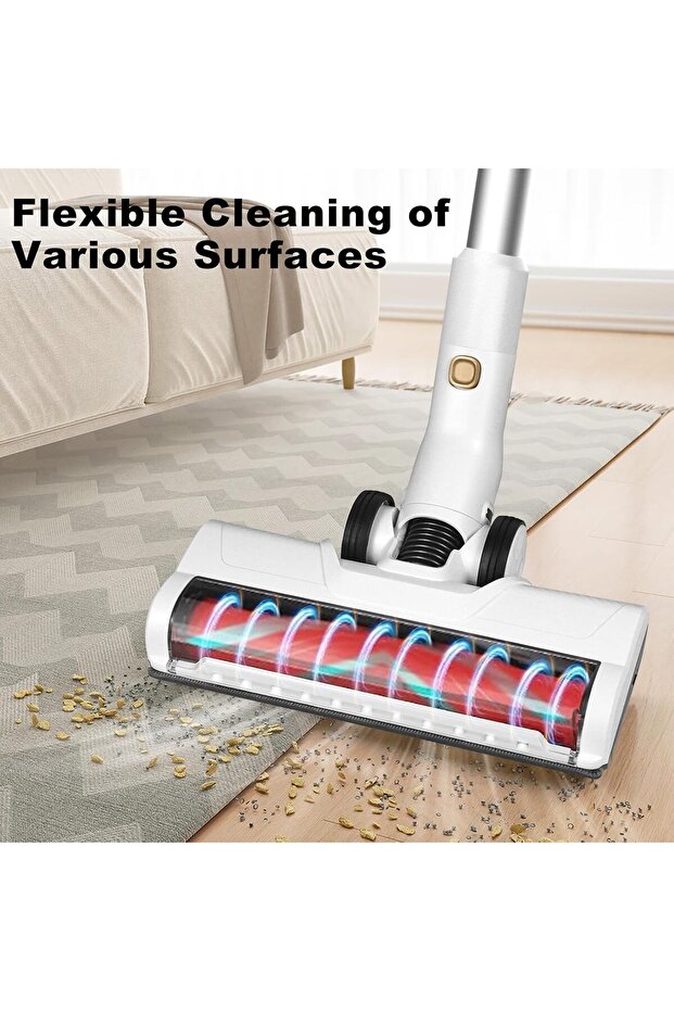 Cordless Vacuum Cleaner, 30Kpa Suction, Up to 60 Mins Runtime, LED Touch Screen - 7