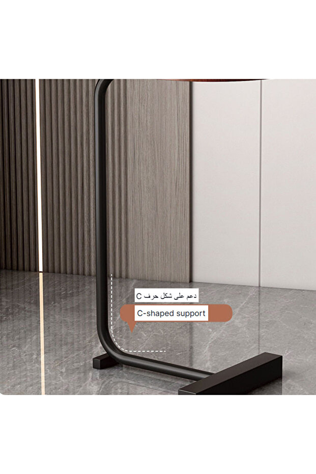 Coffee Table Sofa Side Table Double Layer C Shaped Square side table on wheels coffee table - 2