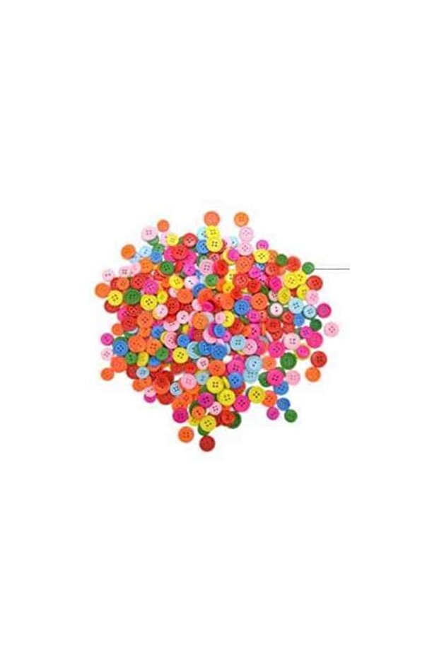 Wooden Craft Buttons - Coloured