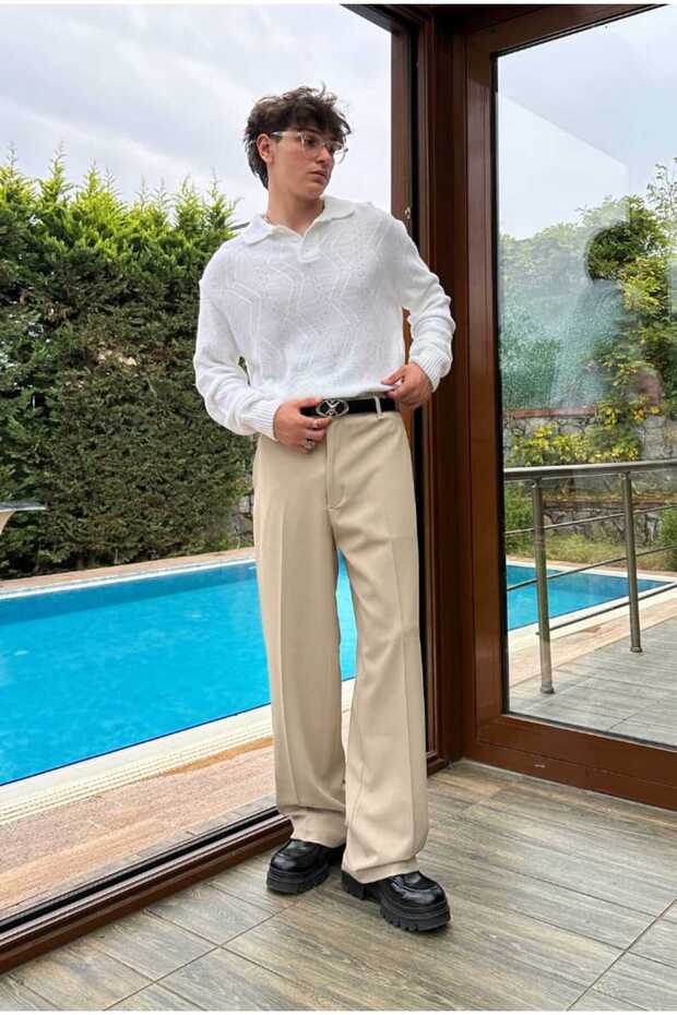 Basic Premium Baggy Fabric Pants - 5