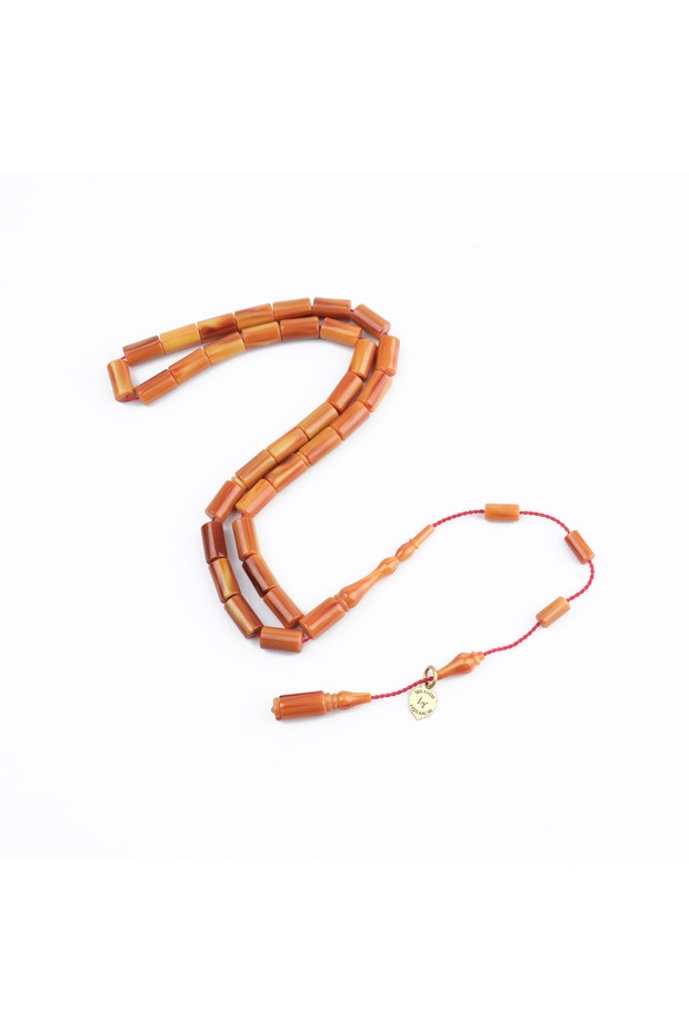 Handcrafted Amber German Numbered Beads Masterpiece Signature Wrist Length Cut 5X9Mm Prayer Beads