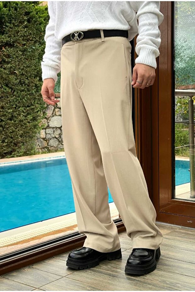 Basic Premium Baggy Fabric Pants - 2