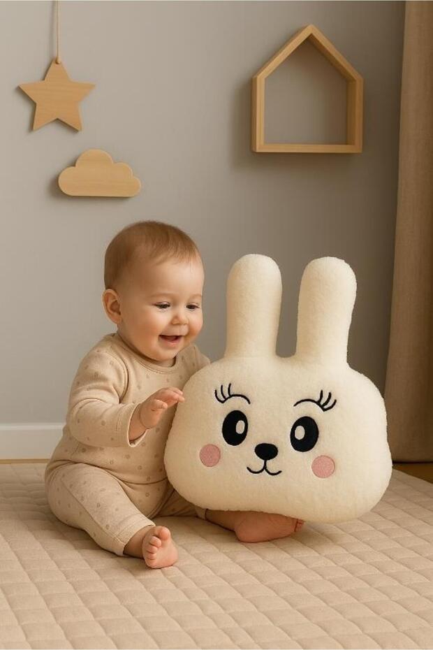 Rabbit Pillow Mimi – Fiber Filled Cute Decorative Pillow 35X35 cm (230 Gr)