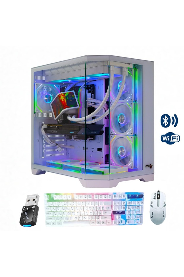 Gaming PC i5-14400F, RTX 5060 8GB, 32GB DDR5, 1TB NVMe, 360mm ARGB Cooler, 7Fan ATX Case, Win 11 Pro - 1