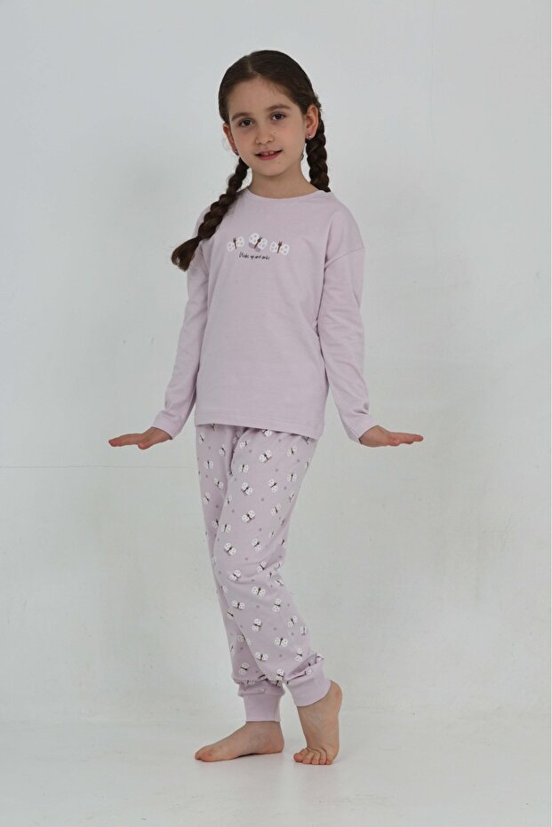 Girl's Butterfly Printed Pajama Set