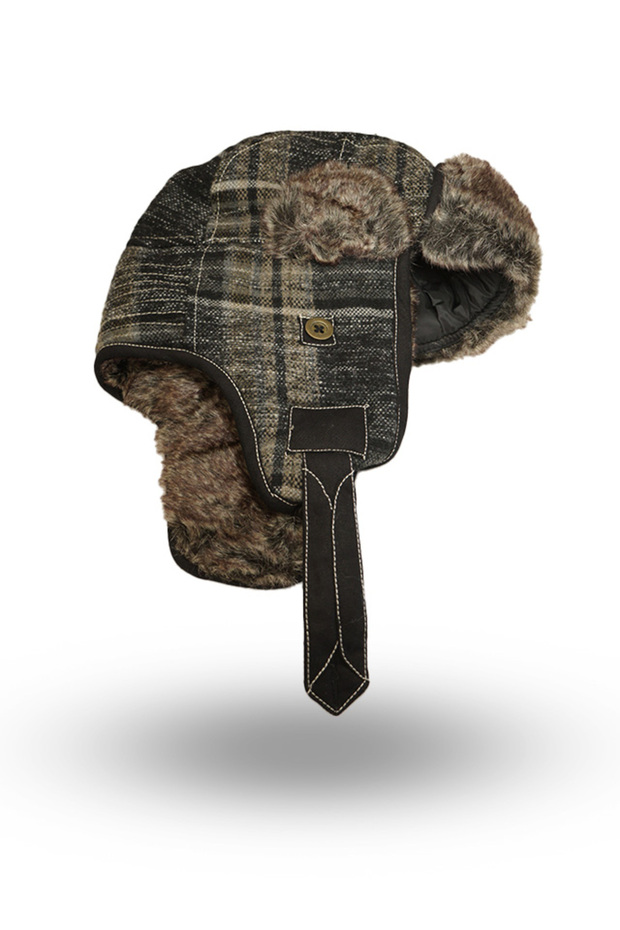 Caciula tip ushanka inchidere piele - 1