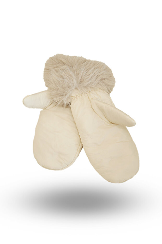 Women's fluffy winter gloves - 1