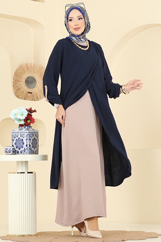 Tuniği Yırtmaçlı Elbiseli Takım 2742SL432-MS Laci&Vizyon - 2